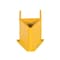 Vestil Yellow Powder Coat Steel Rack Upright Guard 4.5"W x 6.1875L x 4.25"H G3-V4-YL - alternate 2